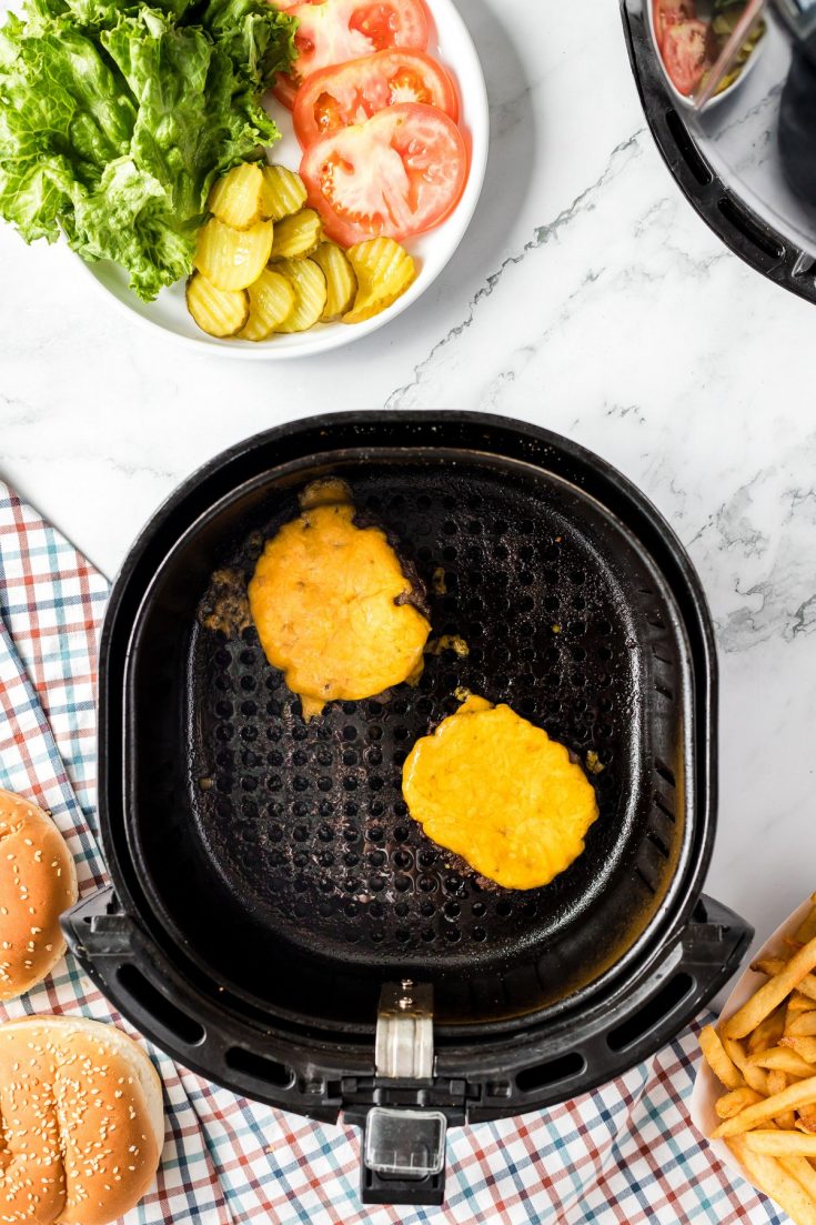 Frozen Burgers in the Air Fryer - Southern Cravings