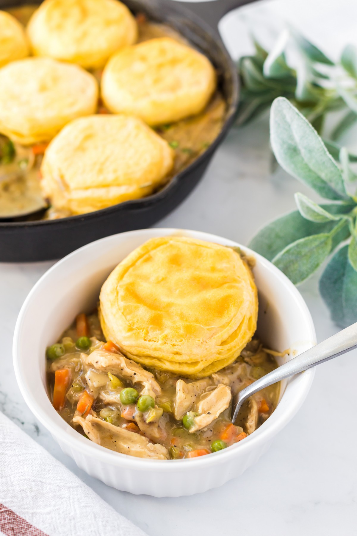 Crustless Chicken Pot Pie (with Biscuits) Southern Cravings