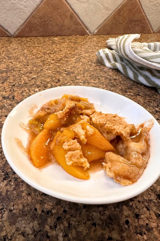 Easy Peach Cobbler Recipe with Cake Mix - Southern Cravings